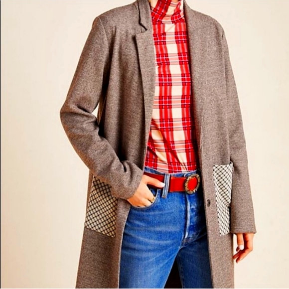 graham longline plaid blazer